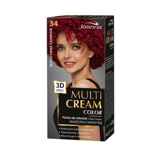 Joanna Multi Cream Color Hair dye /34/ Intense red Joanna Multi Cream Color Hair dye /34/ Intense red