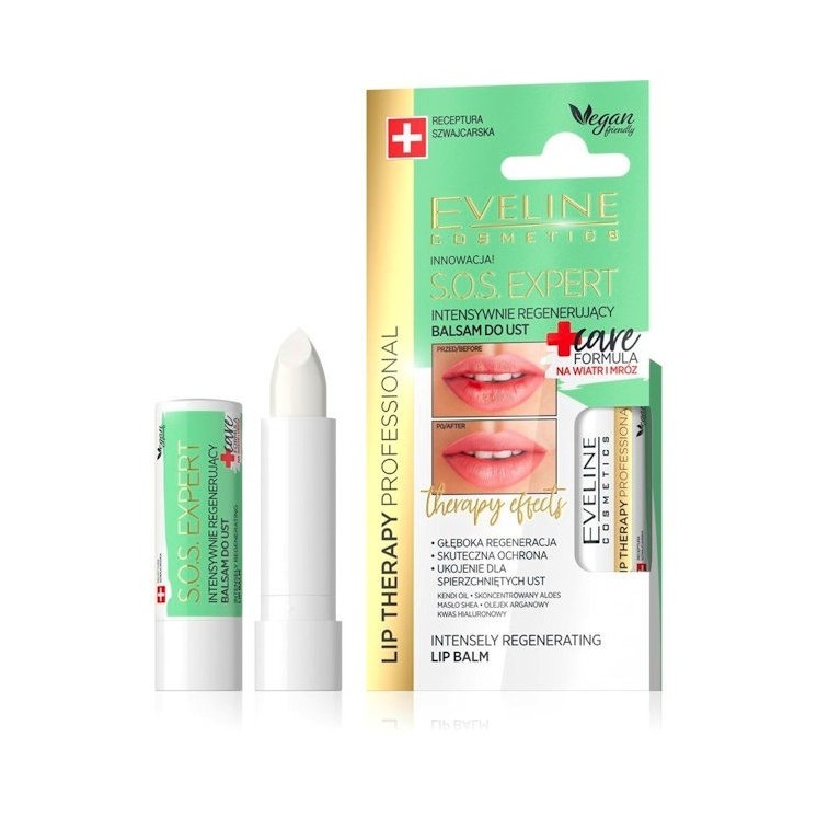 Eveline Lip Therapy SOS EXPERT regenerating lip balm against frost and wind 4 g