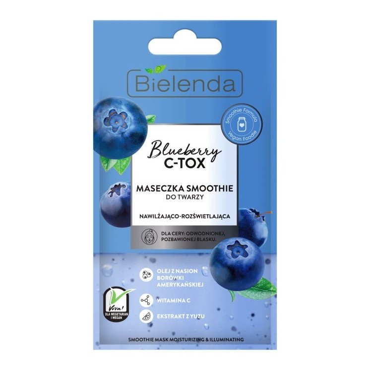 Bielenda Blueberry C-Tox Maseczka smoothie do twarzy 8 g