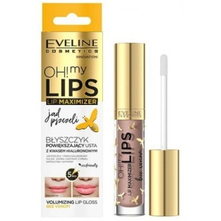 Eveline OH! MY LIPS Plumping Lip Gloss with Hyaluronic Acid Bee Venom 5 ml Eveline OH! MY LIPS Plumping Lip Gloss with Hyaluronic Acid Bee Venom 5 ml