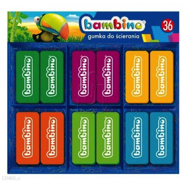 BAMBINO Gumki do scierania dysplay 36 sztuk