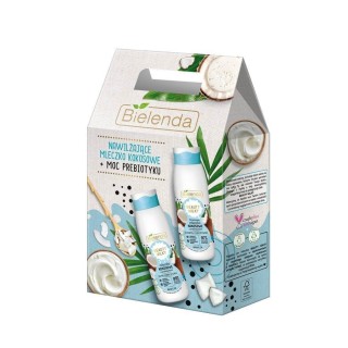 BIELENDA PREZENTOWY Beauty Milky Kokosowe mleczko do ciała 400 ml + Kokosowe mleczko do kąpieli 400 ml