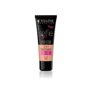 Eveline Selfie Time 2-in-1 Covering and Moisturizing Foundation /02/ Ivory 30 ml Eveline Selfie Time 2-in-1 Covering and Moisturizing Foundation /02/ Ivory 30 ml