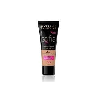 Eveline Selfie Time 2-in-1 Covering and Moisturizing Foundation /06/ Honey 30 ml Eveline Selfie Time 2-in-1 Covering and Moisturizing Foundation /06/ Honey 30 ml