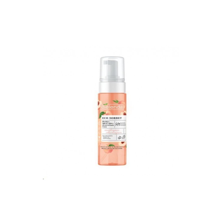 Bielenda ECO SORBET Pianka micelarna do oczyszczania twarzy nawilżająco-odżywcza Brzoskwinia 150 ml