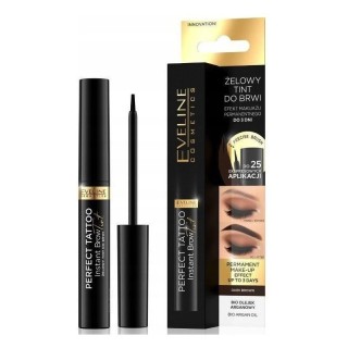 Eveline Perfect Tattoo Żelowy tint do brwi DARK BROWN 6 ml