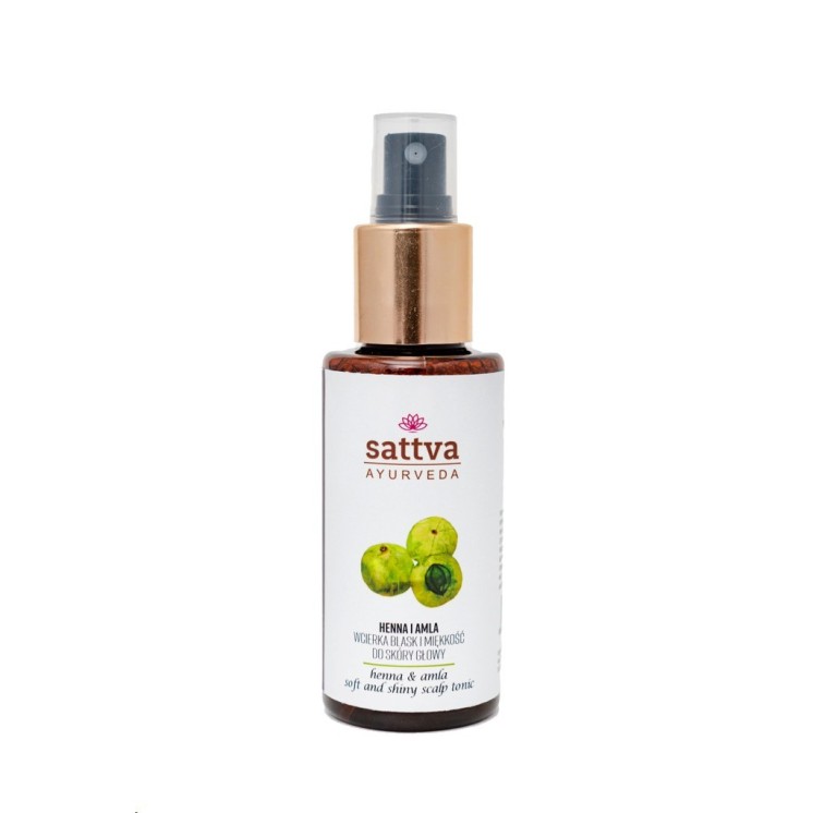 Sattva Ayurveda Wcierka do skóry głowy blask i miękkość Henna i Amla 100 ml (30-06-2023)