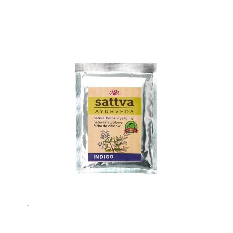 Sattva Ayurveda Naturalna ziołowa Farba do włosów Indigo 10 g