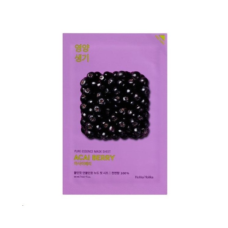 Holika Holika Pure Essence Mask Sheet - Maseczka do twarzy w płacie z ekstraktem z owoców Acai 23 g(