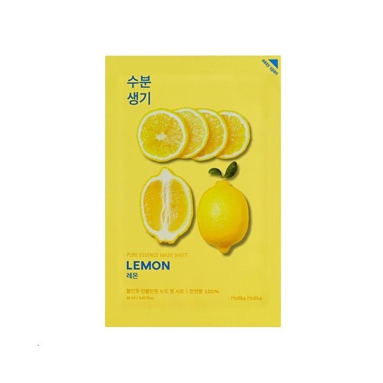 Holika Holika Pure Essence Mask Sheet - Maseczka do twarzy w płacie z ekstraktem z Cytryny 23 g(16-10-2026)