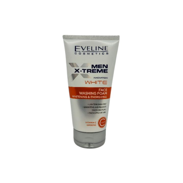 Eveline Men X-Treme Innovation ! White Whitening and Energizing Facial Cleansing Foam 150 ml Eveline Men X-Treme Innovation ! White Whitening and Energizing Facial Cleansing Foam 150 ml
