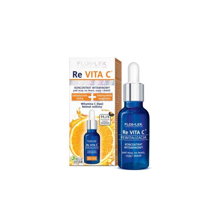 Floslek Re VITA C rewitalizujące Serum do twarzy do cery dojrzałej z Witaminą C 30 ml