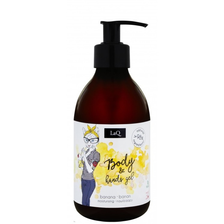 LaQ Body & Hands Gel Żel pod prysznic nawilżający z ekstraktem z Banana 300 ml