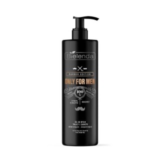 Bielenda ONLY FOR MEN BARBER EDITION Refreshing and cleansing face wash gel for men 190 g