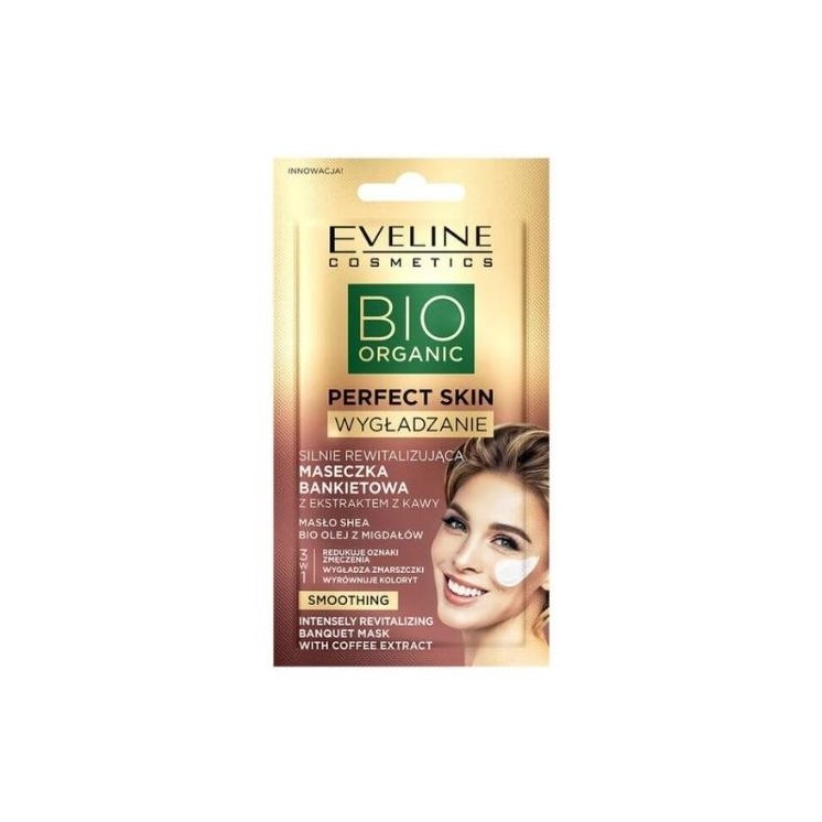 Eveline Bio Organic Perfect Skin strongly revitalizing banquet face mask with coffee extract 8 ml