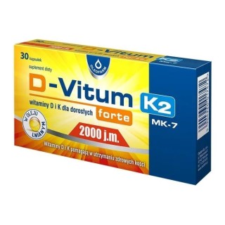 D-Vitum Forte Vitamin D + K2 2000 IU 30 capsules