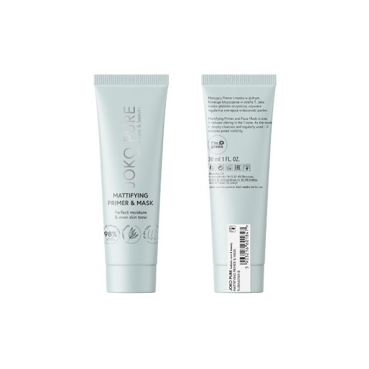 Joko PURE Holistic Care & Beauty matujący Primer z maską w jednym