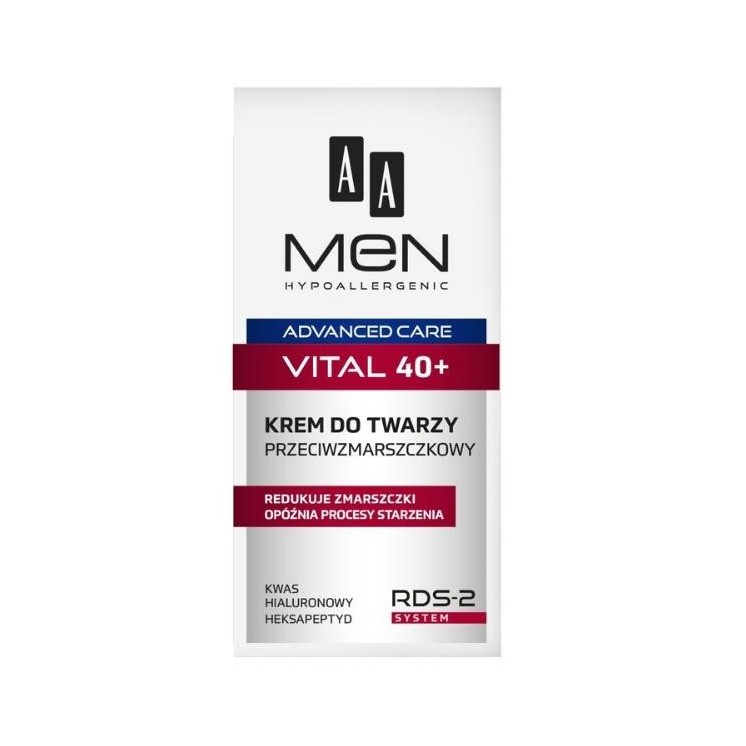 AA Men Advanced Care Vital 40+ Krem do twarzy przeciwzmarszczkowy