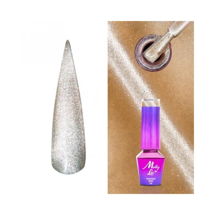 MollyLac /444/ Womanity Cat Eye Gel Polish Ginger 5 ml