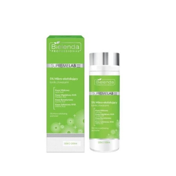 Bielenda SUPREMELAB Sebio Derm Facial Toner with 5 % Micro-Exfoliating Acids