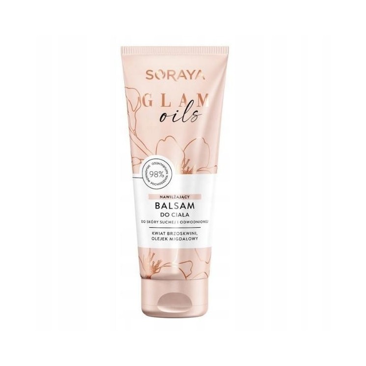 Soraya Glam Oils nawilżający Balsam do ciała Kwiat Brzoskwini i Olejek Migdałowy
