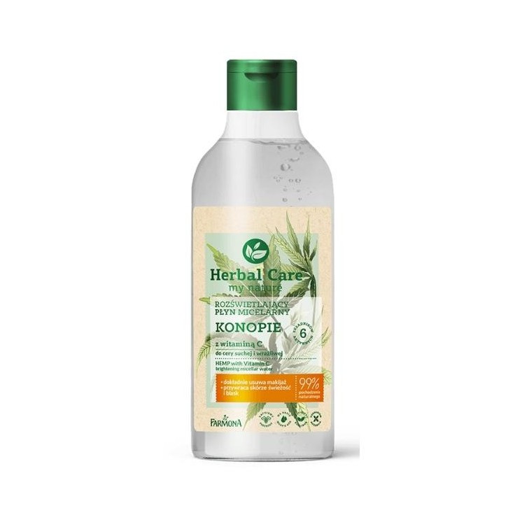 Farmona Herbal Care illuminating micellar liquid Hemp with Vitamin C for very dry skin