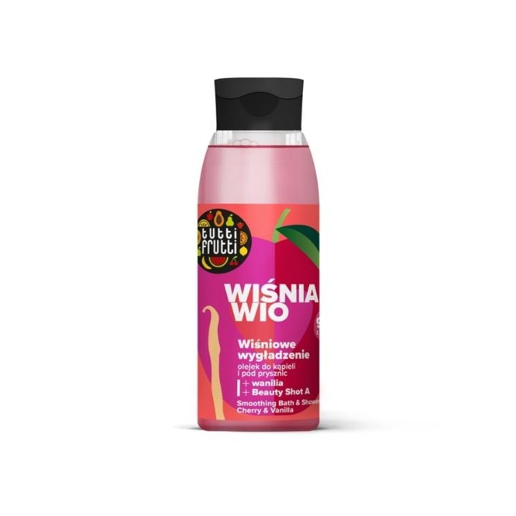 Farmona Tutti Frutti Wiśnia Wio wygładzający Olejek do kąpieli i pod prysznic Wiśnia i Wanilia + Beauty Shot A