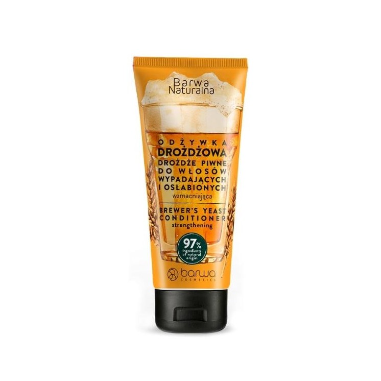 Barwa Naturalna wzmacniająca Odżywka do włosów Drożdzowa w tubie 200 ml