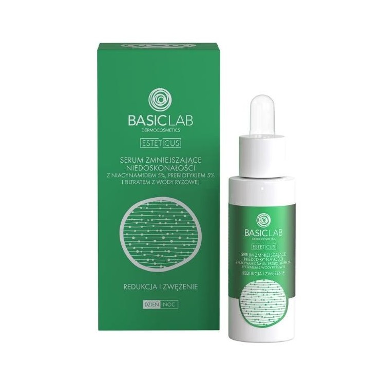 BasicLab Esteticus Serum for Imperfections with Niacinamide 5 % Reduction and Narrowing 30 ml