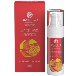 BasicLab Esteticus emulsion Serum with 0.3 3% pure Retinol, 3% Vitamin C renewal and stimulation 30 ml