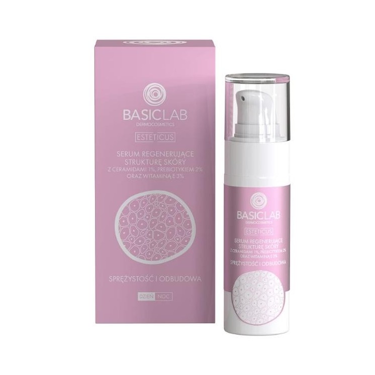 BasicLab Esteticus Serum regenerating the skin structure with Ceramides 1% elasticity and reconstruction 30 ml