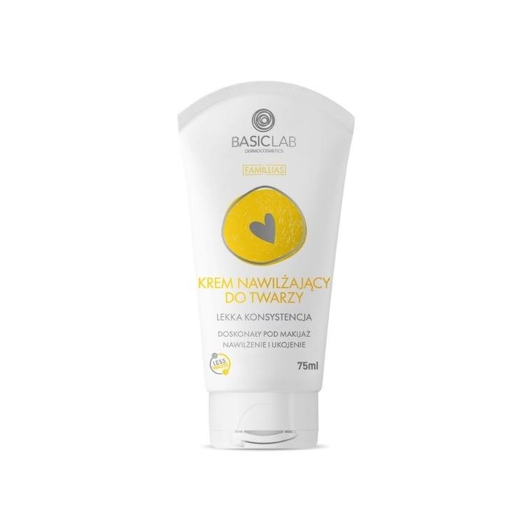 BasicLab Famillias Krem nawilżający do twarzy Lekka konsystencja 75 ml