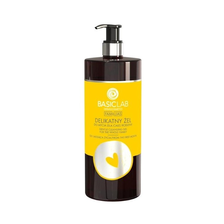 BasicLab Famillias delikatny Żel do mycia ciała i głowy dla całej rodziny 500 ml