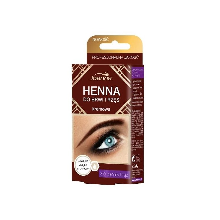 JOANNA henna kremowa – farba do brwi i rzęs brązowa 15 ml JOANNA henna kremowa – farba do brwi i rzęs brązowa 15 ml