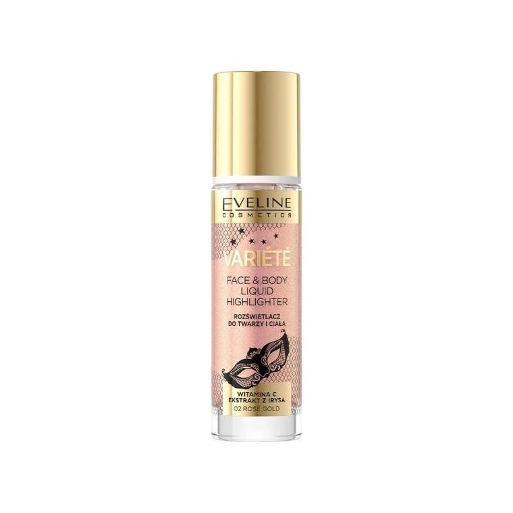 Eveline Variete płynny Rozświetlacz do twarzy i ciała /02/ Rose Gold 30 ml