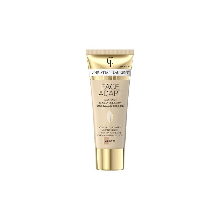 Eveline Christian Laurent Face Adept korygujący Podkład do twarzy /03/ Beige 30 ml Eveline Christian Laurent Face Adept korygujący Podkład do twarzy /03/ Beige 30 ml