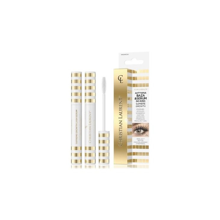 Eveline Christian Laurent aktywna Baza i Serum do rzęs Supreme Growth 9 ml Eveline Christian Laurent aktywna Baza i Serum do rzęs Supreme Growth 9 ml