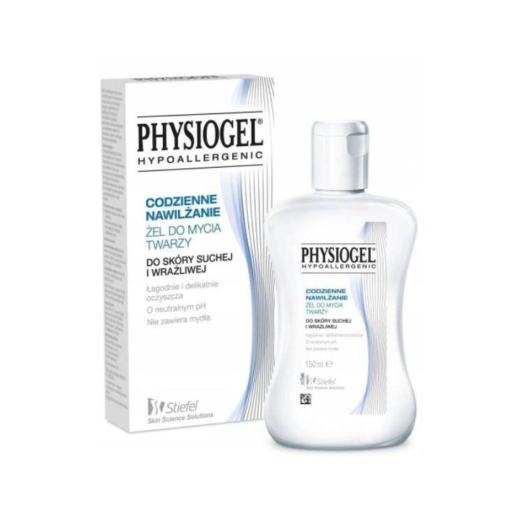 Physiogel Codzienne nawilżenie Żel do mcyia twarzy do skóry suchej i wrażliwej 150 ml