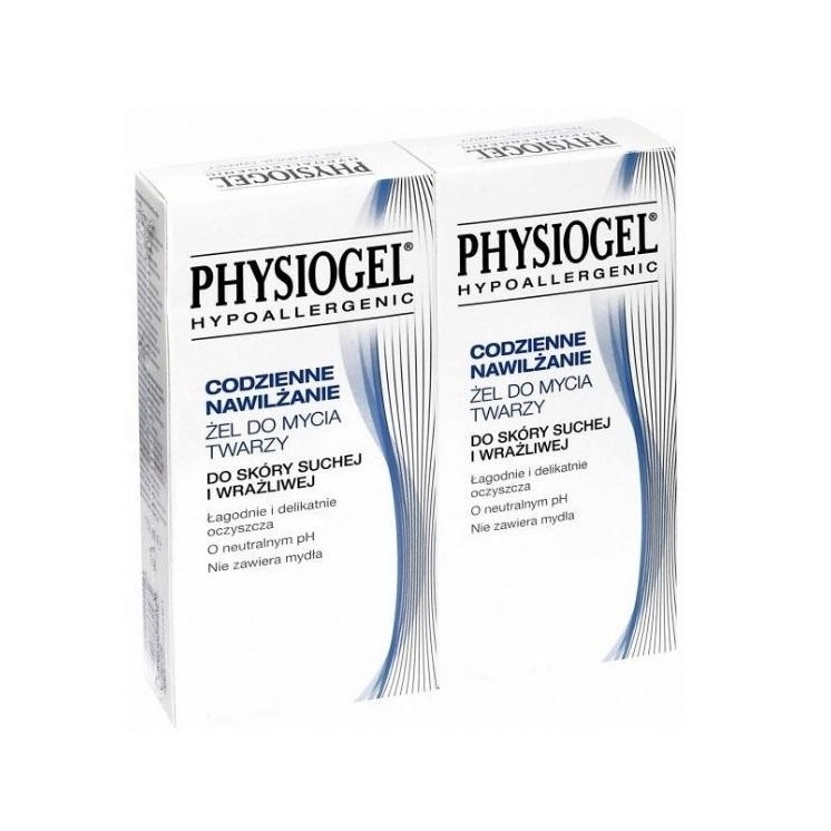 Physiogel Codzienne nawilżenie Żel do mcyia twarzy do skóry suchej i wrażliwej 2x150 ml