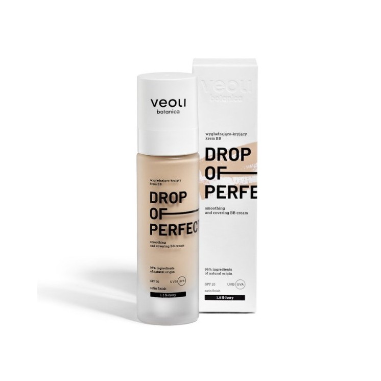 Veoli Botanica Drop of Perfection SPF20 wygładzająco-kryjący Krem BB o lekkiej formule /1.5/ Ivory 30 ml