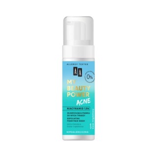 AA My Beauty Power Acne Złuszczająca Pianka do mycia twarzy 150 ml AA My Beauty Power Acne Złuszczająca Pianka do mycia twarzy 150 ml