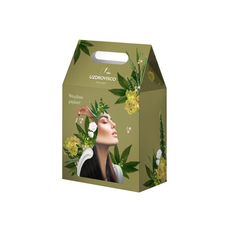 Uzdrovisco Sensitive Beauty Set! Moisturizing and repairing cream CBD 50 ml + cotton-free active Tonic-essence 150 ml