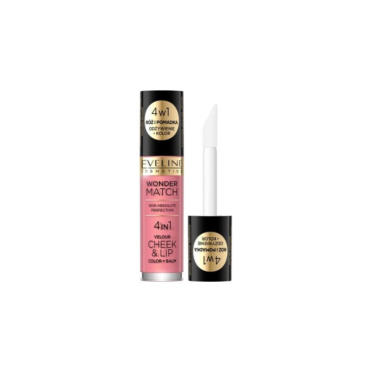 Eveline Wonder Match Róż i pomadka w płynie /03/ 4,5 ml