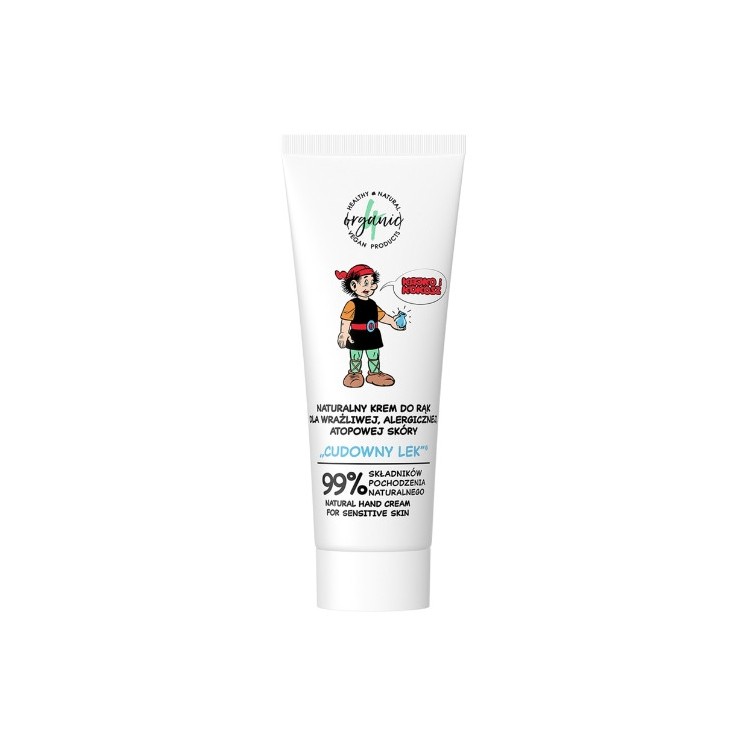 4Organic Kajko i Kokosz naturalny Krem do rąk dla wrażlwej, alergicznej i atopowej skóry Cudowny Lek 50 ml