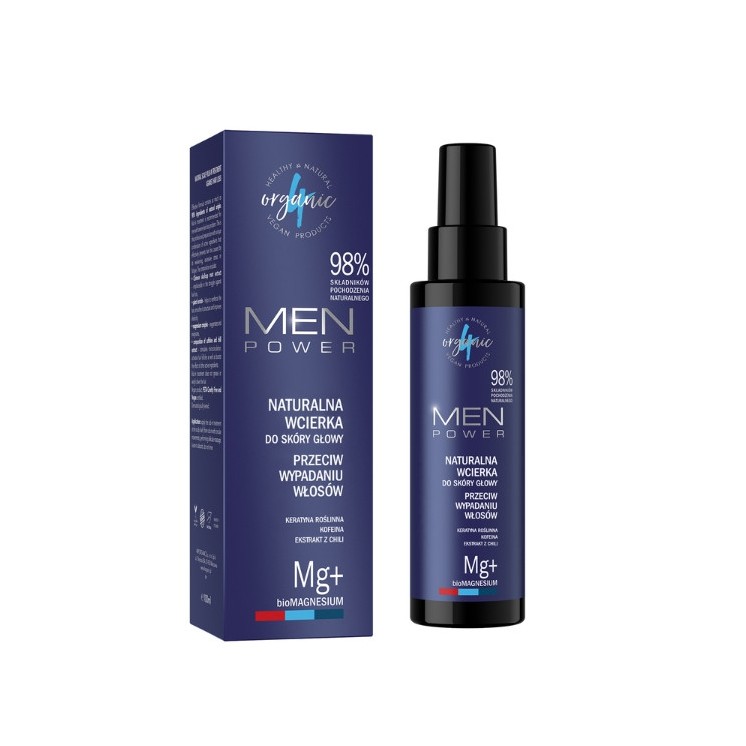 4Organic Men Power natural scalp lotion against hair loss for men 100 ml