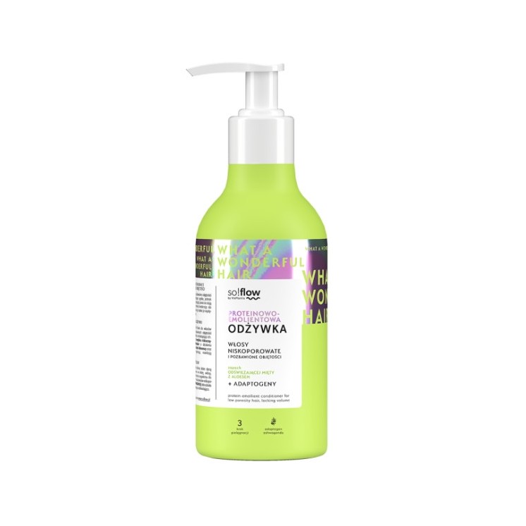 Vis Plantis so!flow Proteinowo-emolientowa Odżywka do włosów niskoporowatych i pozbawionych objętości 400 ml