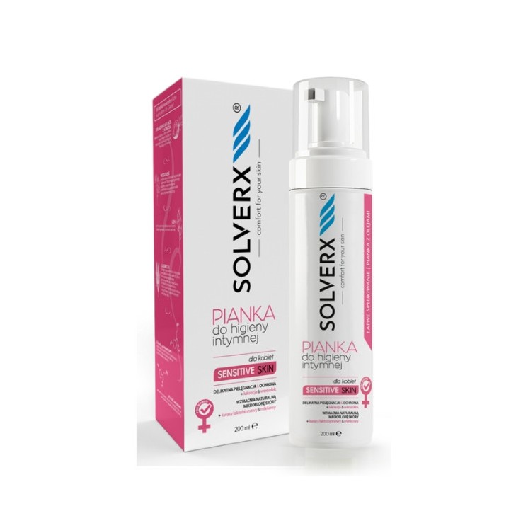 Solverx Sensitive Skin Pianka do higieny intymnej 200 ml