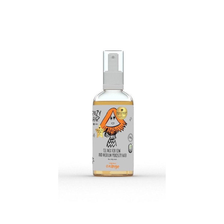 HiSkin Crazy Hair Oil Mix for medium and low porosity hair with the scent of Orange 30 ml