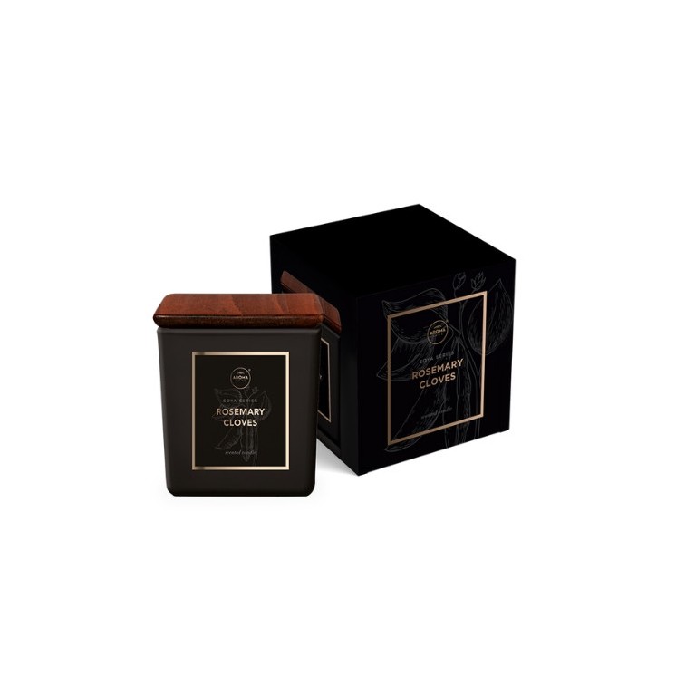 Aroma Home Square Świeca sojowa Rozmaryn & Goździki 115 g