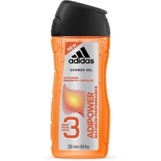 Adidas Żel pod prysznic dla mężczyzn 3in1 Adipower 250 ml